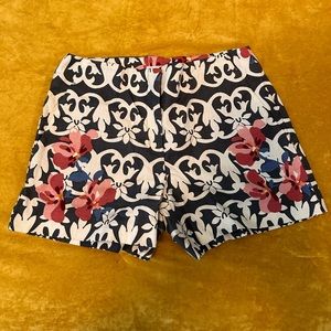 Loft Women Floral Print The Riviera Chino Shorts Size 2